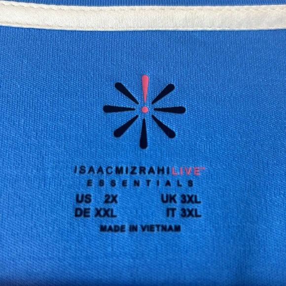 Isaac Mizrahi, Pima cotton, long sleeve shirt, size 2X corn flower blue New! - Picture 2 of 5